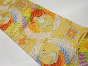 リサイクル　蜀江文に鶴模様織出し袋帯